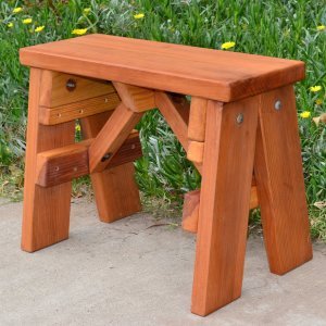 Classic Wooden Picnic Bench | Forever Redwood