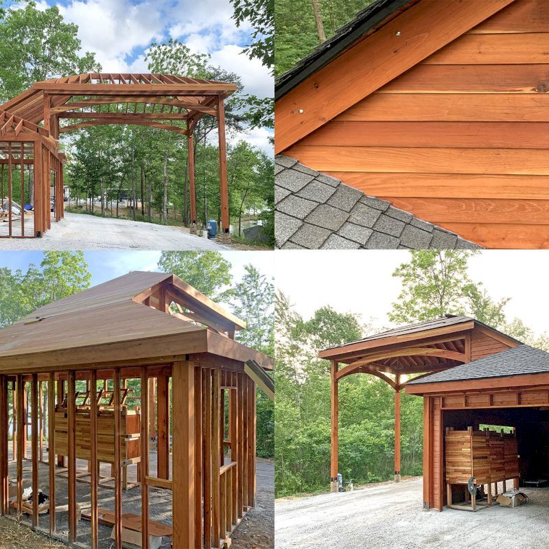 Custom Wood Pavilion Kits - ForeverRedwood.com on Wood Pavilion Kit id=93173