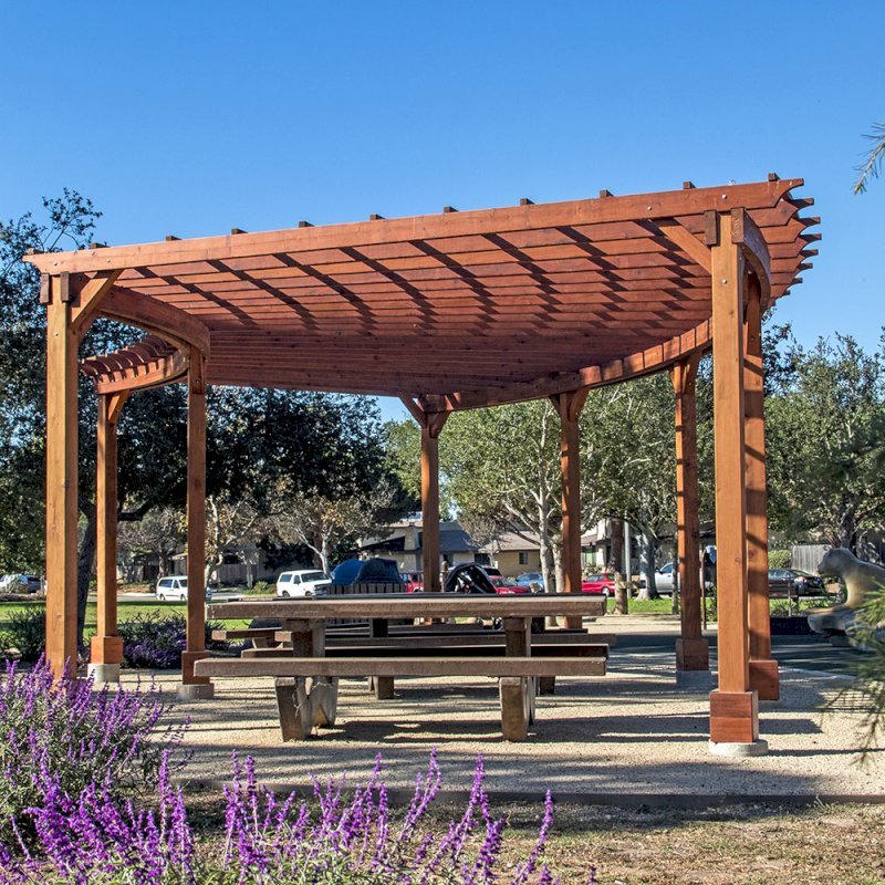 Fan Shaped Wood Pergola Kit For Sale