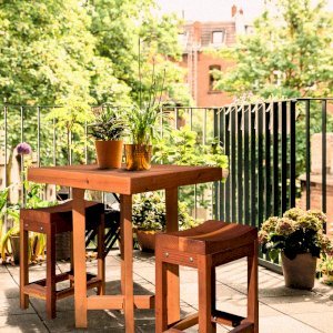 Glady's Balcony Table Set - Custom Made Wood Tables