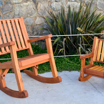 Kids Wooden Rocking Chair Sturdy Redwood Kids Chair