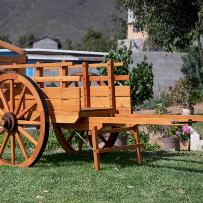 La Carreta, Authentic 19th Century Wood Cart (Options: Douglas-fir, Transparent Premium Sealant).