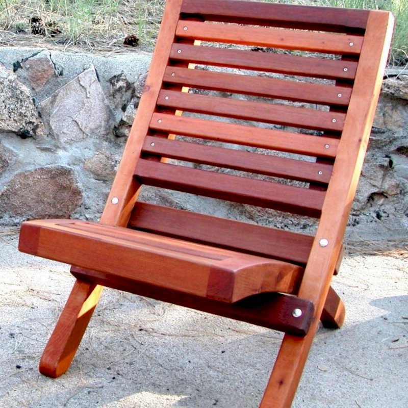 Portable Redwood Beach Chair