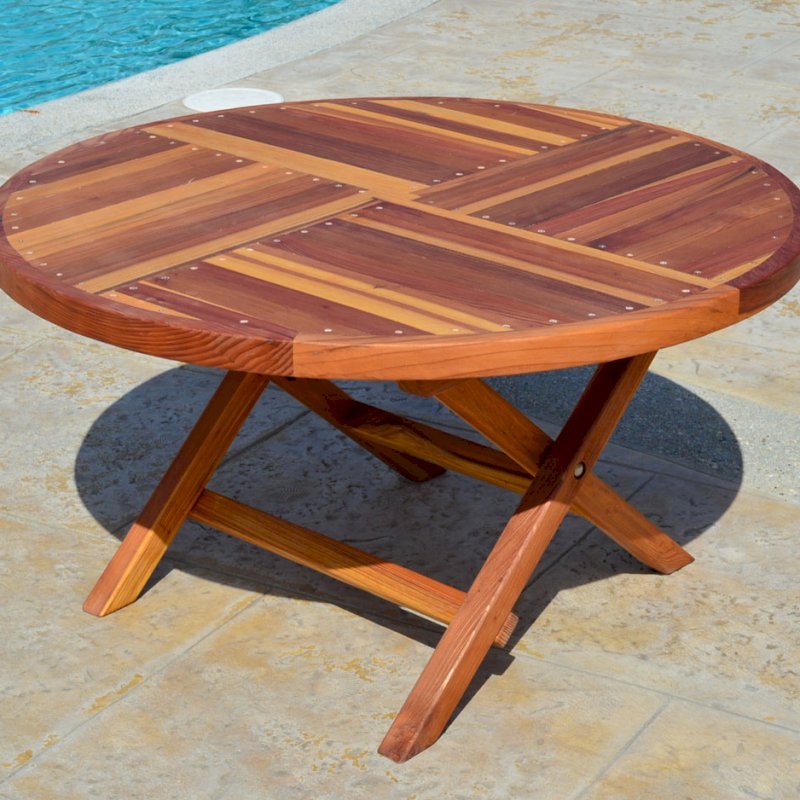 Round Folding Wood Tables for Kids | Forever Redwood