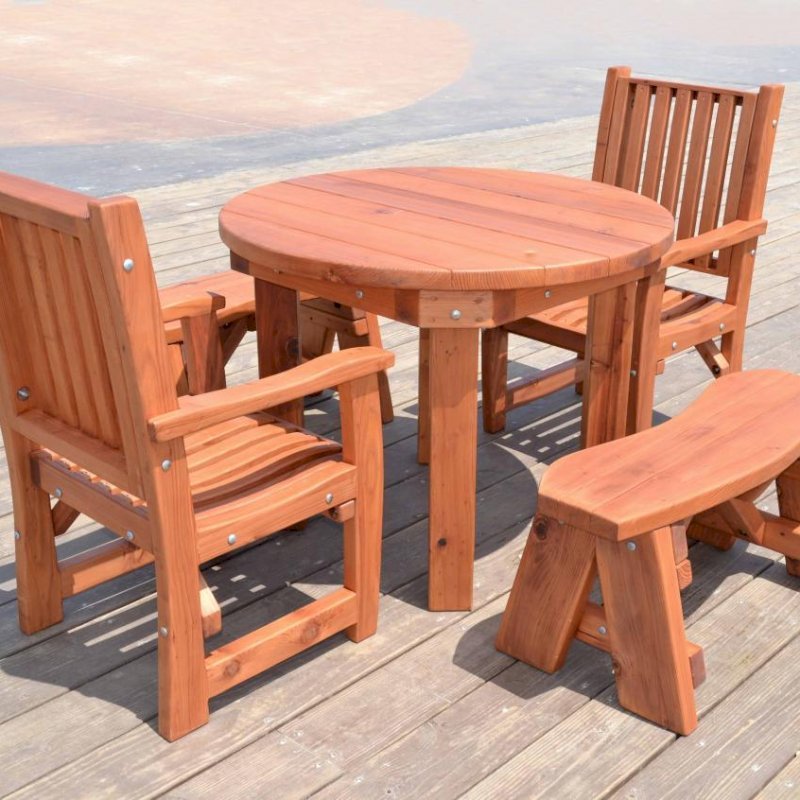 Durable Outdoor Patio Table Custom Wood Round Tables