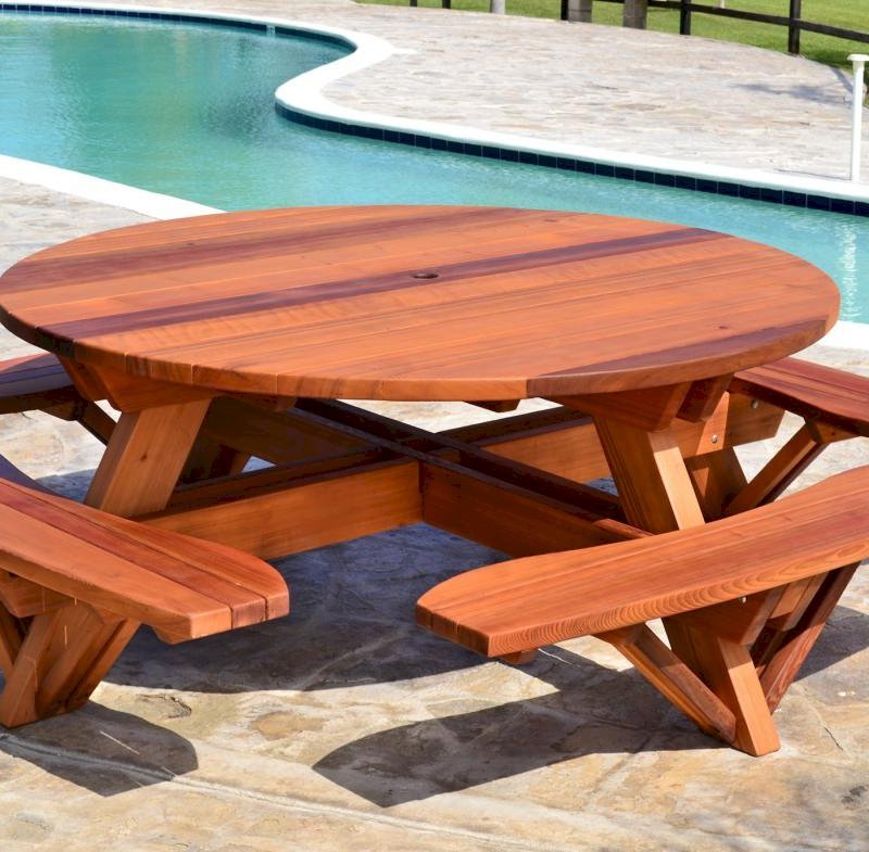 How To Build A Round Picnic Table And Benches
