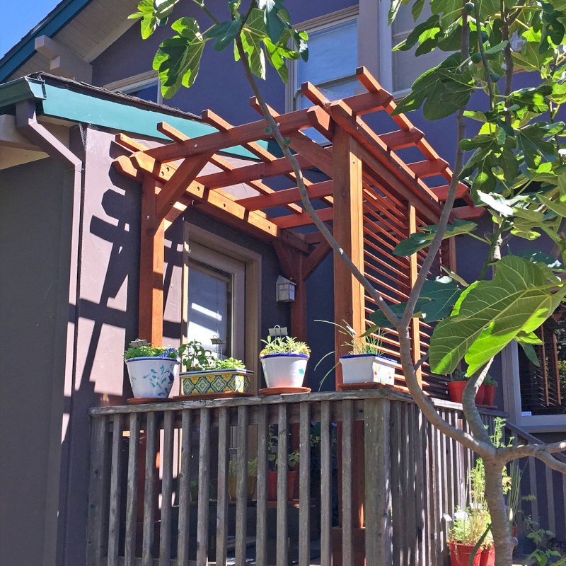 Small Garden Pergola Kit, Custom Made from Redwood