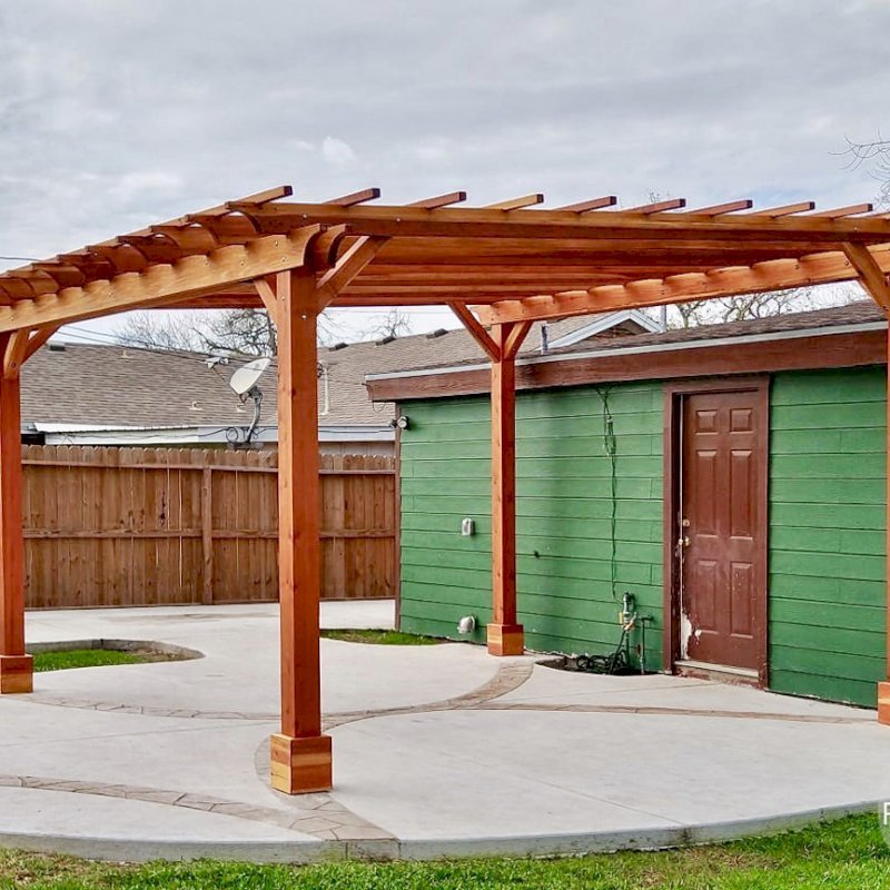 The Traditional Wooden Garden Pergola, Custom Made from Redwood