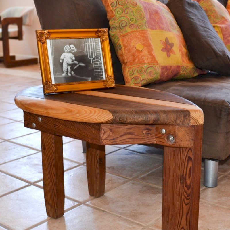 Surfboard Shaped Solid Wood Coffee Table