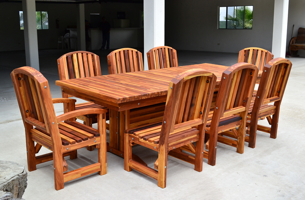 Outdoor Redwood Dining Table, to Order Tables