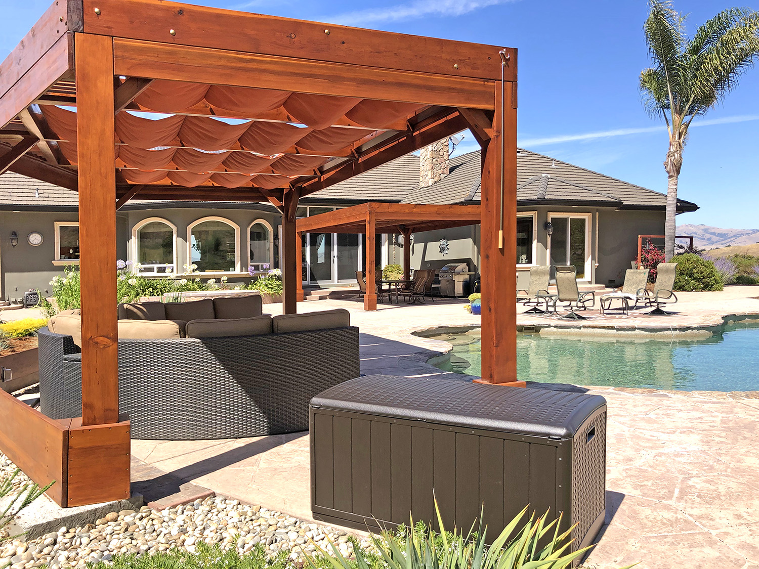 Custom Wooden Pergola: Redwood Pergola Kits all Sizes & Shapes