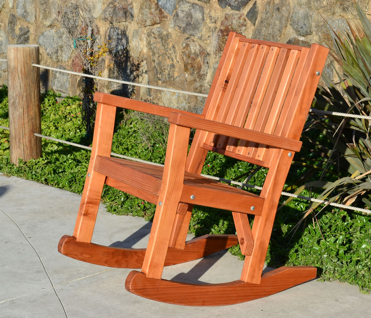 large wooden rocking chair