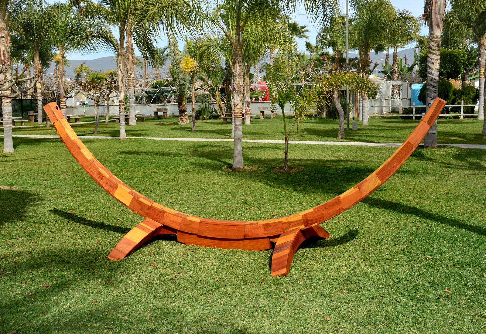 shorea wood arc hammock stand