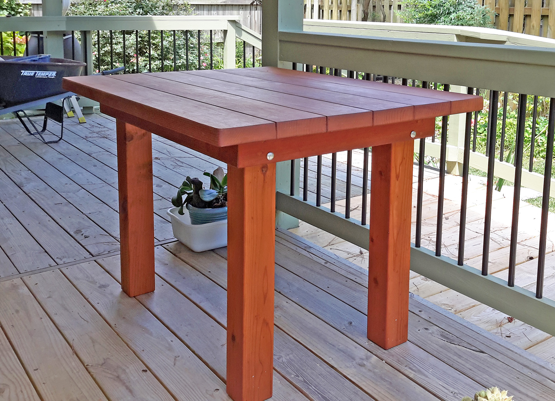 Redwood Patio Table: Custom Made Redwood Dining Tables