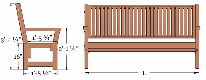 Redwood Garden Bench with Slats | Forever Redwood