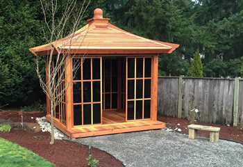 gazebo japanese tea wood kits redwood gazebos garden foreverredwood outdoor pergola backyard custom asian gardens pergolas roof houses plans visit